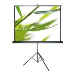 Deluxx advanced ecran de projection sur pied manuel blanc mat polaro 172 x 172 cm