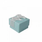 Écrin bague bleu à noeud en carton boîte cadeau boîte cadeau Écrin bague bleu à noeud en carton boîte cadeau boîte cadeau