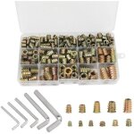 �crous filet�s m4 - m10 - xvx - 230 pi�ces - inserts zinc - hexagonaux - polyvalents
