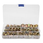 �crou � rivet 150 pi�ces m3 / m4 / m5 / m6 / m8 / m10 / m12 acier inoxydable au carbone t�te plate filet�e ...