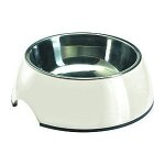 cuelle pour chien et chat - hunter - mlamin blanc - 350 ml - antidrapante - acier inoxydable amovible ...