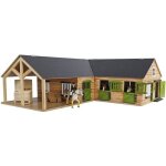 Ecurie miniature en bois pour chevaux - kids globe - univers miniature - 4 boxes de rangement - �chelle ...