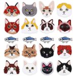Ecussons thermocollants 16 pcs mignon chat et 4 pcs poisson patch thermocollant ecusson � coudre patch ...