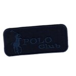 Ecusson thermocollant polo club coloris marine 3 x 7 cm