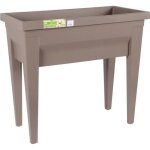 Eda espace potager avec table city veg&table - 57 l - 76 x 385 x h 68 cm - taupe