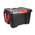 Eda malles de rangement stockr - 120 l - noir et rouge - en plastique