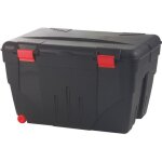 Malle de rangement - eda - trafic - 200 l - noir et rouge - robuste et lger