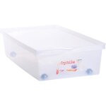 Eda plastique coffre de rangement dessous de lit 33 l avec roulettes - naturel - 727 x 395 x 17 cm