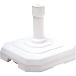 Eda plastique pied de parasol béton carré - blanc - 25kg Eda plastique pied de parasol béton carré - blanc - 25kg