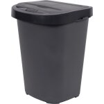 Eda plastique poubelle de cuisine avec couvercle city push 40 l - 425 x 347 x 521 cm - gris anthracite ...