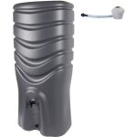Eda plastique - r�cup�rateur deau de pluie 350 l recupo + kit collecteur - coloris anthracite - eda 645 ...