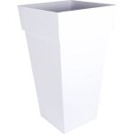Eda pot de fleurs carré xxl toscane - 98 l - 433 x 433 x h 80 cm - blanc Eda pot de fleurs carré xxl toscane - 98 l - 433 x 433 x h 80 cm - blanc