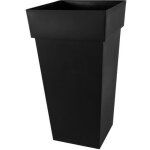Eda pot de fleurs carré xxl toscane - 98 l - 433 x 433 x h 80 cm - gris anthracite Eda pot de fleurs carré xxl toscane - 98 l - 433 x 433 x h 80 cm - gris anthracite