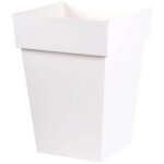 Eda pot de fleur mi - haut carr toscane - 39 x 39 x h 53 cm - 51 l - blanc