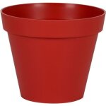 Eda pot de fleur rond toscane -  48 x h 40 cm - 43 l - rouge rubis