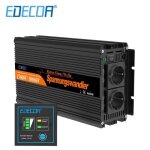 Edecoa 1500w convertisseur 12 v 220 v pur sinus 3000w crte auto transformateur 12v 220v avec 2x usb ...