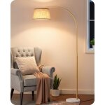 Edishine lampadaire � arc hauteur et orientation r�glables ampoule e27 fournie t�l�commande & contr�le ...