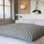 dredon gonflant - castex couettes naturelles - jacquard gris clair - 90x150cm - 90% duvet neuf