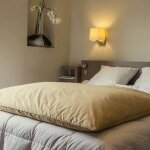 �dredon gonflant - castex couettes naturelles - jacquard beige - 90% duvet neuf - 160x170 cm