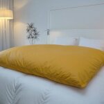 �dredon - castex couettes naturelles - jacquard or - 160x170 cm - 90% duvet neuf - antiallergique