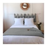 Edredon - decostars - panama - 90 x 190 cm - 100% coton - pompons jute
