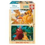 Puzzles 2 x 25 pcs le roi lion en bois