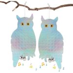 Effaroucheur oiseaux repulsif pigeon forme d hibou rflchissant lumineux lot de 2 anti pigeon avec clochette ...