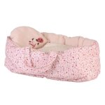 Couffin poupe - egmont toys - coccinelle - 40 cm - tissu fleuri - lavable 30c
