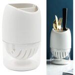 gouttoir couverts porte pot ustensiles - cuisine bote  rangement en plastique avec amovible gouttoirblanc ...