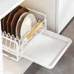 Egouttoir vaisselle avec �gouttoir amovible - mengda - rangement couverts ustensiles assiettes verres ...