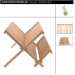 Egouttoir  vaisselle - non spcifi - double tage pliable - bambou rsistant - style scandinave - marron ...
