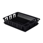 �gouttoir � vaisselle noir eda ? plastique fabriqu� en france 21 assiettes avec plateau r�cup�rateur