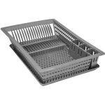 Egouttoir à vaisselle + plateau - aluminium et plastique - 48x35. 5 cm - gris Egouttoir à vaisselle + plateau - aluminium et plastique - 48x35. 5 cm - gris