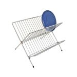 Egouttoir a vaisselle pliable chrome