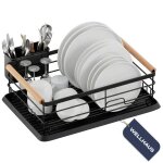 �gouttoir � vaisselle - wellhaus - 43x305x14 cm - bac d�gouttage amovible - porte - couverts - grande ...