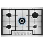 Plaque de cuisson - egs75362x - 5 feux à gaz - acier inoxydable - 75 cm - commandes avant Plaque de cuisson - egs75362x - 5 feux à gaz - acier inoxydable - 75 cm - commandes avant