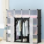 Einfeben armoire penderie 20 cubes modulable meuble etag�res de rangement pour v�tements chaussures