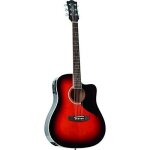 Guitare acoustique lectrifie - eko - ranger cw eq - brown sunburst - dreadnought - son chaud et rsonant ...