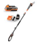 lagueuse tlescopique batterie - fuxtec fx - e1he20 - 20v guide 8 pouces - set batterie et chargeur