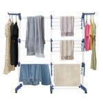 Elancooh etendoir � linge etendage � linge avec ailes et barre sup�rieure 4 niveaux (75 - 142. 5) * 64 ...