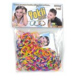Elastiques pour bracelet yokii brass bicolores jeton de poker - loom bands