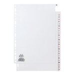 Elba paquet de 26 intercalaires alphab�tiques a4 - carte - blanc