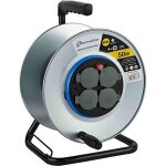 Enrouleur �lectrique - electraline - 208686 - 4 prises ip44 - 50 m - m�tal