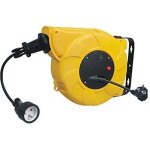 Enrouleur automatique mural - electraline - 209000011 - 4 prises - disjoncteur thermique - 15 m Enrouleur automatique mural - electraline - 209000011 - 4 prises - disjoncteur thermique - 15 m