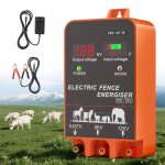 �lectrificateur de cl�ture �lectrique 12 v 2 j port�e de 10 km ip44 isolateurs pour testeurs 3 modes ...