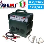 Electrificateur de clture lectrique 5 km double alimentation (batterie)12v / 220v chevaux sangliers ...