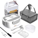 Lunch box chauffante - lectrique - 1. 5l - 12v 24v 220v - 40w - sac isotherme