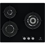 Electrolux egt6633nok - plaque de cuisson gaz - 3 foyers - 7900w - l56 x p48 x h45cm - revtement verre ...