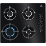 Plaque de cuisson � gaz - electrolux - egg6407k - verre tremp� - allumeur int�gr� - grilles en fonte