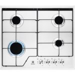 Electrolux plaque de cuisson gaz s�rie 600 ligne slim 60 cm kgs6424w blanc